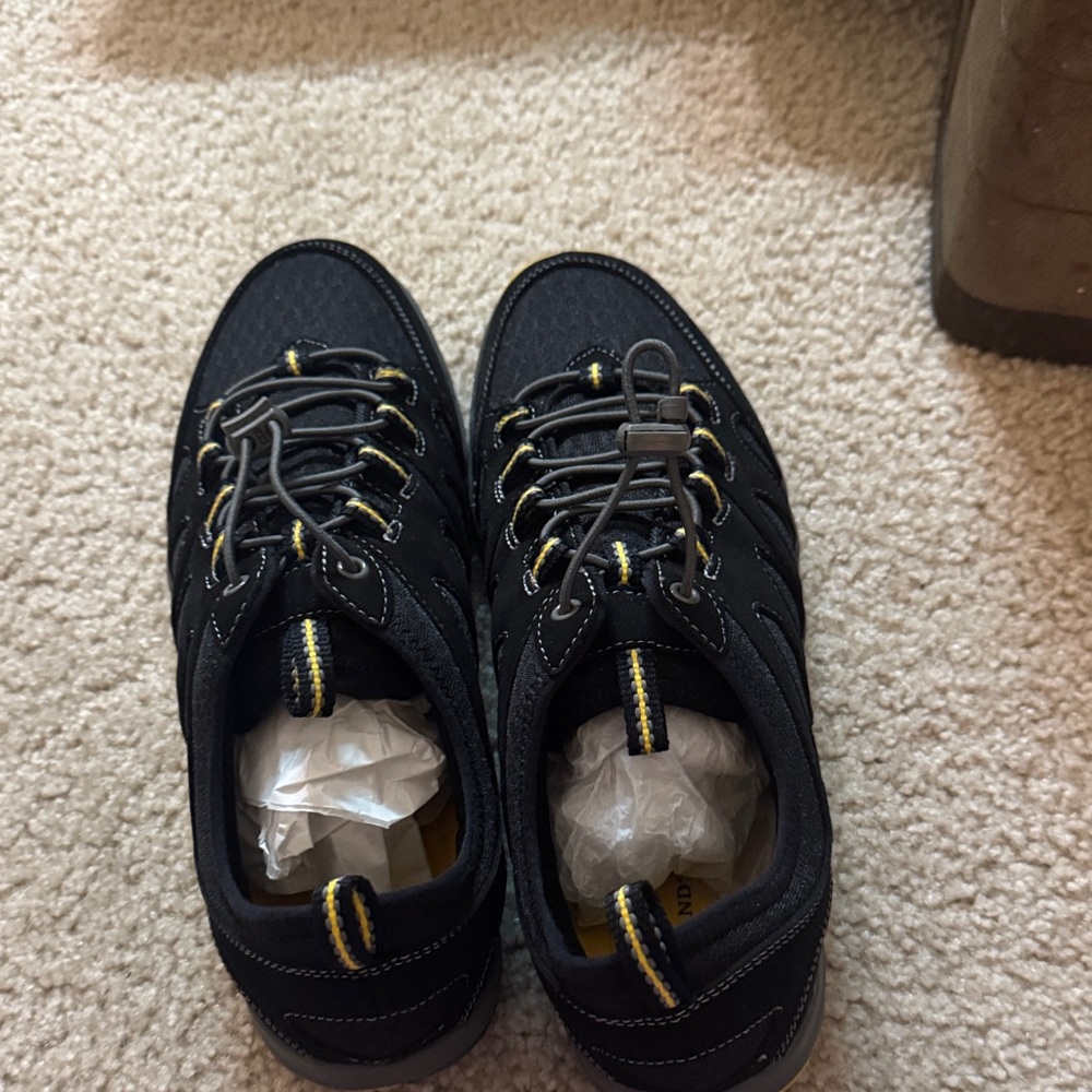 Lands' End Black and Yellow Sneakers
